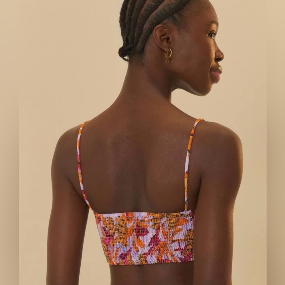 FARM RIO Banana Pingo Printed Bralette Top - Picture 5 of 11